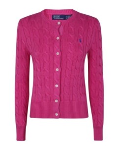 Cardigan Ralph Lauren rose coton douceur féminine