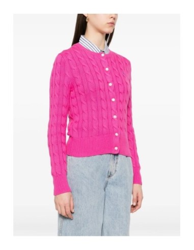 Cardigan Ralph Lauren rose coton douceur féminine