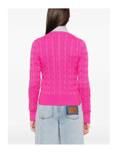 Cardigan Ralph Lauren rose coton douceur féminine