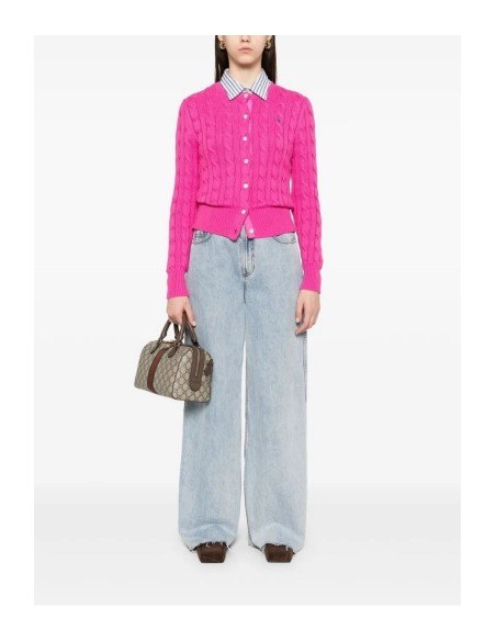 Cardigan Ralph Lauren rose coton douceur féminine