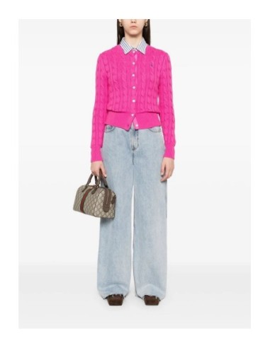 Cardigan Ralph Lauren rose coton douceur féminine