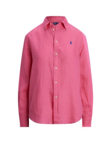 Chemise femme Ralph Lauren rose lin