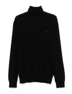 Pull homme Ralph Lauren noir col montant