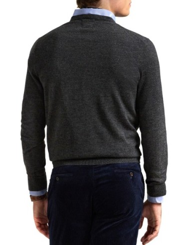 Pull Ralph Lauren gris laine premium
