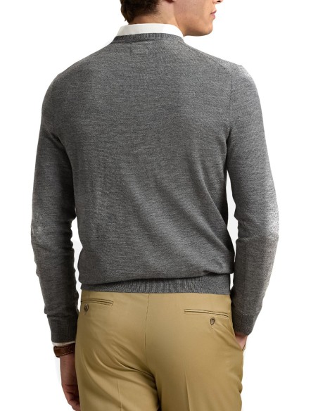 Pull homme Ralph Lauren gris laine