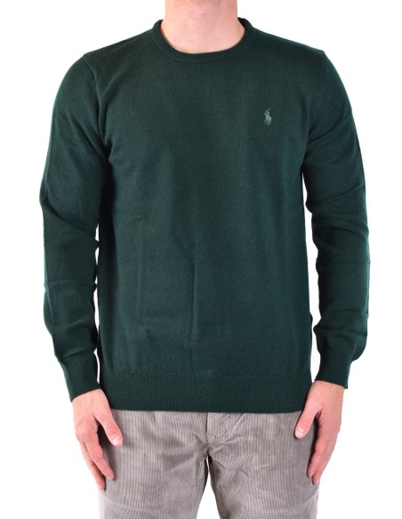 Pull homme Ralph Lauren vert laine