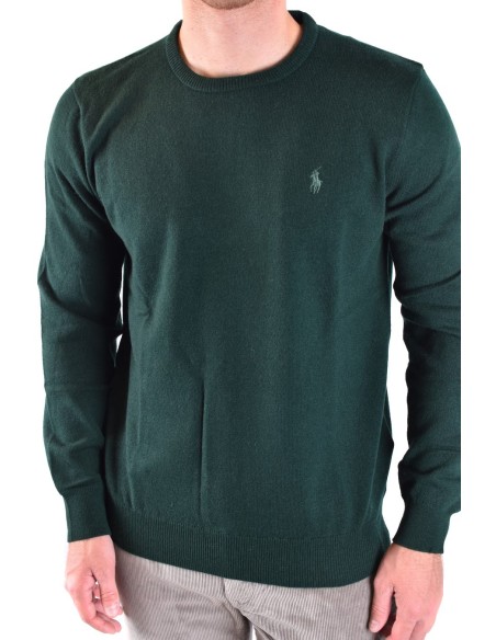 Pull homme Ralph Lauren vert laine