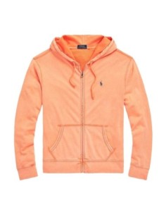 Sweat zippé homme Ralph Lauren orange