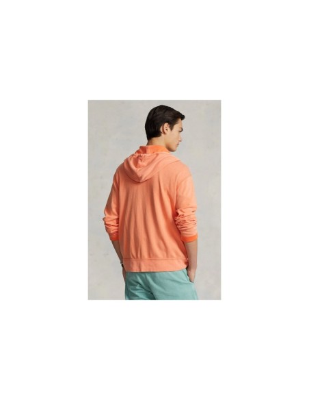 Sweat zippé homme Ralph Lauren orange
