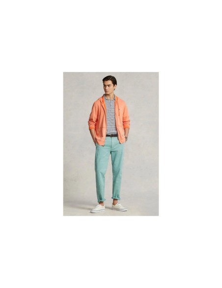 Sweat zippé homme Ralph Lauren orange