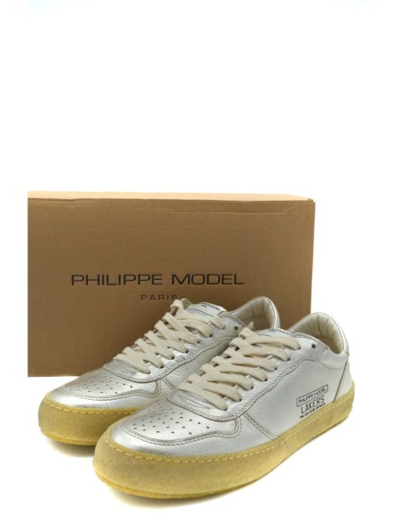 Baskets femme Philippe Model argent
