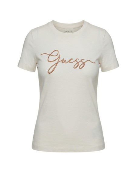 T‑shirt femme Guess Active beige imprimé