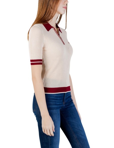 Polo femme Guess Active beige zippé