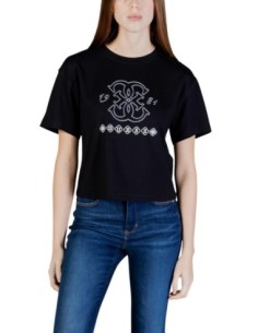 T-shirt femme Guess Active noir imprimé fluid