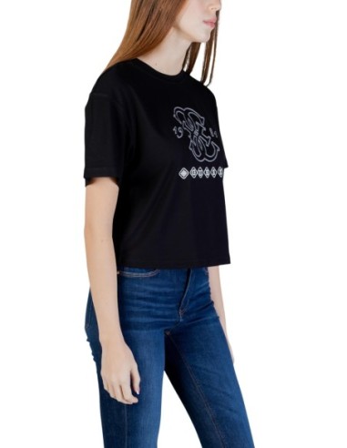 T-shirt femme Guess Active noir imprimé fluid