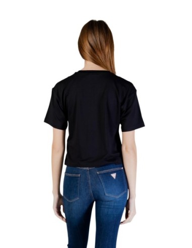 T-shirt femme Guess Active noir imprimé fluid