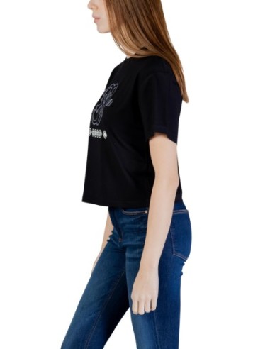 T-shirt femme Guess Active noir imprimé fluid