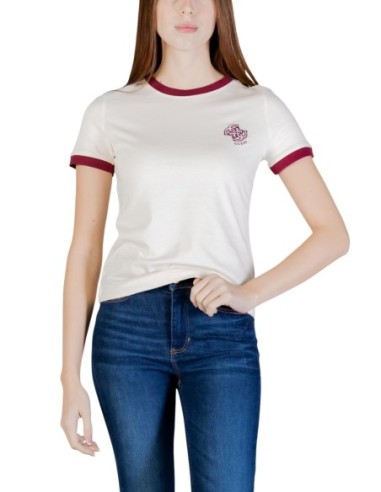 T‑shirt femme Guess Active beige coton