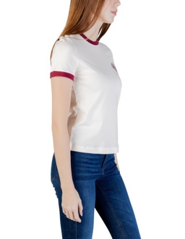 T‑shirt femme Guess Active beige coton