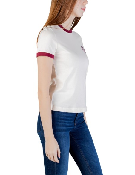 T‑shirt femme Guess Active beige coton