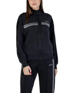 Sweat femme Guess Active noir zip highneck