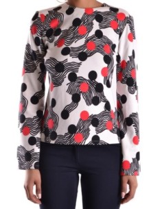 Pull femme MSGM blanc pois