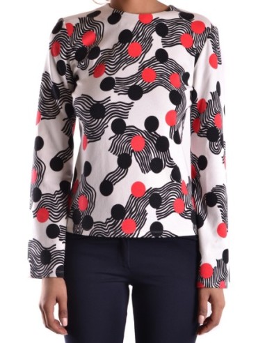 Pull femme MSGM blanc pois