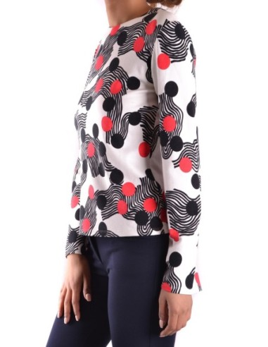 Pull femme MSGM blanc pois