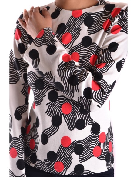 Pull femme MSGM blanc pois