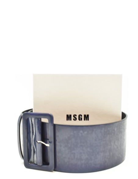 Ceinture femme MSGM bleu cuir