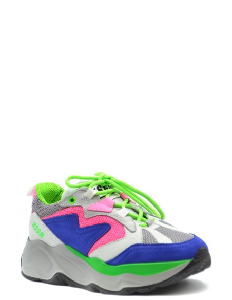 Baskets femme MSGM multicolores cuir
