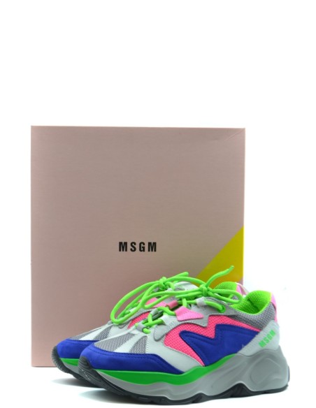 Baskets femme MSGM multicolores cuir