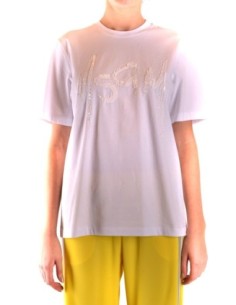T‑shirt femme MSGM blanc paillettes