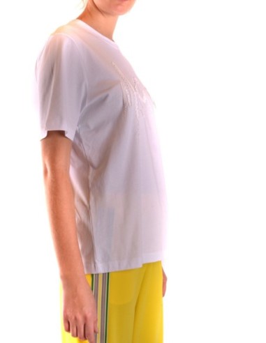 T‑shirt femme MSGM blanc paillettes