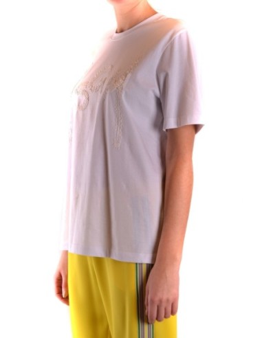 T‑shirt femme MSGM blanc paillettes