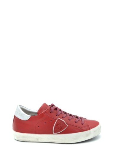 Baskets femme Philippe Model rouge cuir