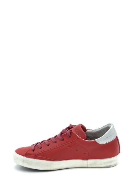 Baskets femme Philippe Model rouge cuir