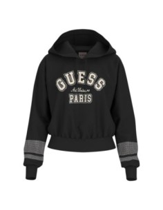 Sweat femme Guess Active noir capuche light