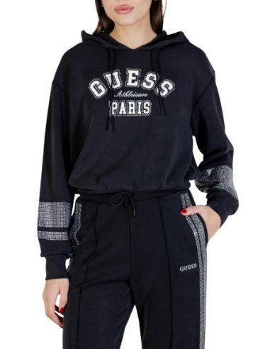 Sweat femme Guess Active noir capuche light