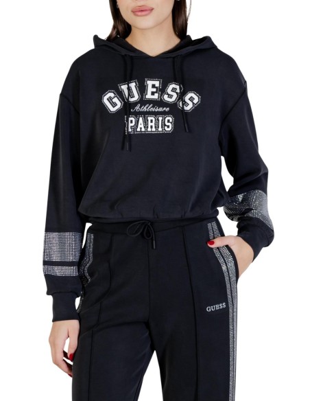 Sweat femme Guess Active noir capuche light