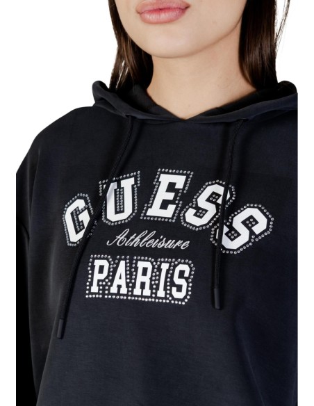 Sweat femme Guess Active noir capuche light