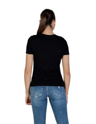 T-shirt femme Guess Active noir imprimé flex