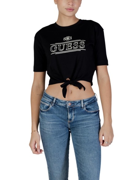 T-shirt femme Guess Active noir imprimé classic