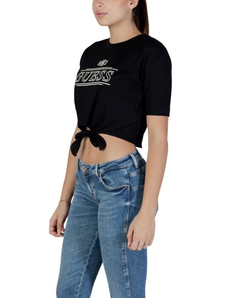 T-shirt femme Guess Active noir imprimé classic