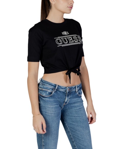 T-shirt femme Guess Active noir imprimé classic