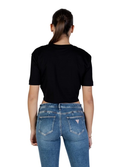 T-shirt femme Guess Active noir imprimé classic