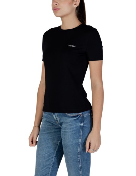 T-shirt femme Guess Active noir mono light