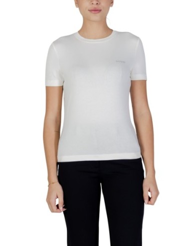 T-shirt femme Guess Active blanc mono light