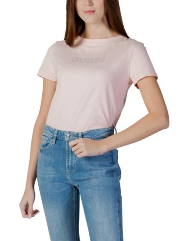 T‑shirt femme Guess Active rose imprimé