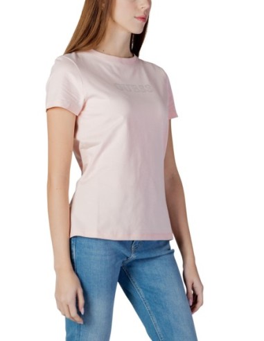 T‑shirt femme Guess Active rose imprimé